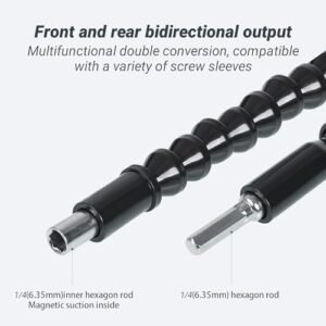 Biella™ Flexible Shaft Drill Bit Extension- 1/4'' Hex Shank Bendable Drill Bit- Flexible Screwdriver Extension Universal Drill Connection