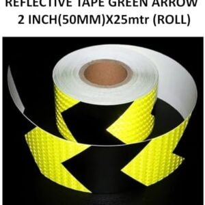 Biella 2inch Reflective Tape Waterproof Warning Sticker (25mtr) For Intensity Self-adhesive Safety Tape For Vehicles Car Trailers Night And Reflector Tapes For Road Facilities Safety Reminder