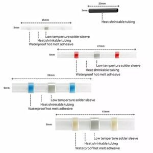 Royal Apex 350 Pcs Solder Seal Wire Connectors Kit - Polyolefin Insulated Waterproof Heat Shrink Butt Terminals Electrical Wire Connectors Solder & Seal Heat Shrink Butt With Soldering Sleeve