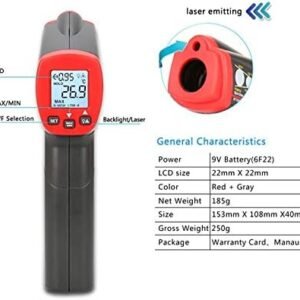 Uni-T Ut300S Handheld Non Contact Infrared Thermometer Industrial Electronic Temperature Tester With Alarm