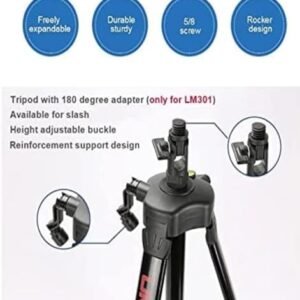 UNI-T LM301 Height Adjustable Aluminum Alloy Multi Purpose Tripod Stand 1.5M for Laser Level, Camera, Measuring Meter, Cross Lase Liner