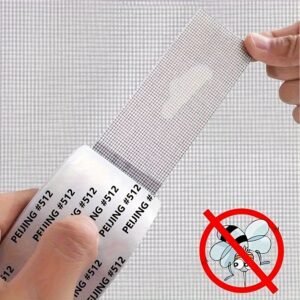 Paoker Strong Adhesive Window Screen Repair Tape - 2M Anti-Insect Mesh Patch For Dorm Doors & Curtains, Easy Apply For Torn Screens