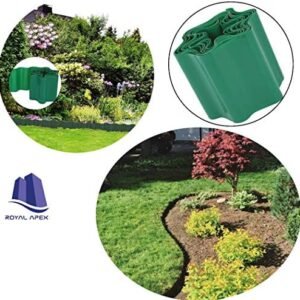 Royal Apex Garden Fence Decorative Plastic Fence Recyclable PVC Barrier Environmental Protection Protective Guard Edging Decor for Outdoor Garden Courtyard Lawn Patio (10cm x 9 Meter)