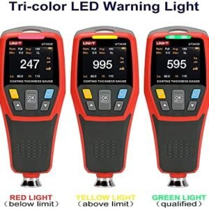 UT343D Digital Coating Thickness Gauge Meter r Range 0 to 1250um with USB Data Function