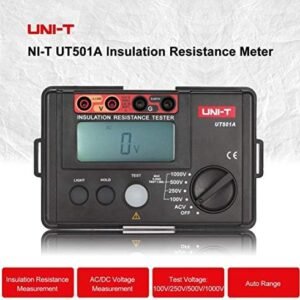 UNI-T UT501A 1000V Insulation Resistance Meter Ground Tester Megohmmeter Voltmeter w/LCD Backlight