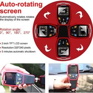 UT343D Digital Coating Thickness Gauge Meter r Range 0 to 1250um with USB Data Function