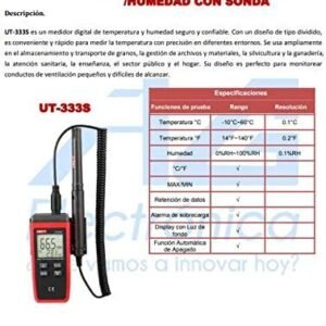 UNI-T UT333S Mini Temperature &Humidity Meter with separate probe