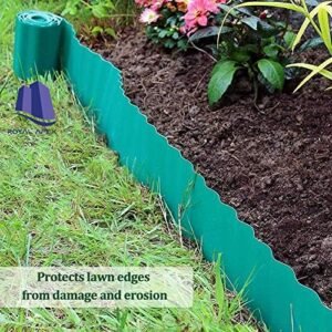 Royal Apex Garden Fence Decorative Plastic Fence Recyclable PVC Barrier Environmental Protection Protective Guard Edging Decor for Outdoor Garden Courtyard Lawn Patio (10cm x 9 Meter)