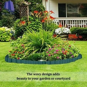 Royal Apex Garden Fence Decorative Plastic Fence Recyclable PVC Barrier Environmental Protection Protective Guard Edging Decor for Outdoor Garden Courtyard Lawn Patio (10cm x 9 Meter)