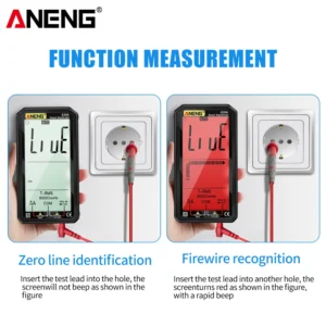 ANENG 620A multimeter provides true RMS measurement, ensuring accurate readings for capacitance, resistance, and temperature