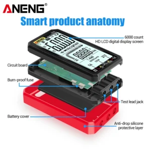 ANENG 620A multimeter provides true RMS measurement, ensuring accurate readings for capacitance, resistance, and temperature