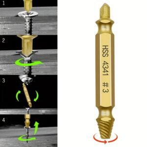 Paoker Complete Damaged Screw Extractor Bit  6pcs Set - Easy Screw Removal Tool with Portable Tool Box and Organizer