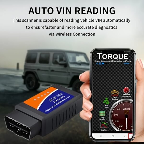 Melfi Compact OBD2 Wireless Diagnostic Scanner - Unlock Your Car's Hidden Potential, No Battery Required