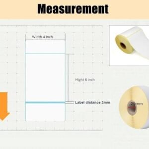Melfi™ Direct Thermal Label 6x4 inch, Waterproof Adhesive thermal Label For Shipping Postage Sticker, Compatible for Amazon Seller Flex Zebra GX430t TLP2844-500Papers(Pack of 1)