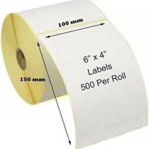 Melfi™ Direct Thermal Label 6x4 inch, Waterproof Adhesive thermal Label For Shipping Postage Sticker, Compatible for Amazon Seller Flex Zebra GX430t TLP2844-500Papers(Pack of 1)