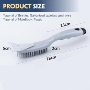 Biella Gi Wire Brush With Scraper: Heavy Duty Brushes For Welding Slag, Rust, Dust, And Paint Scrubbing