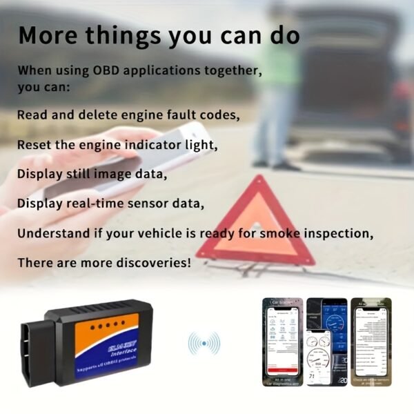 Melfi Compact OBD2 Wireless Diagnostic Scanner - Unlock Your Car's Hidden Potential, No Battery Required