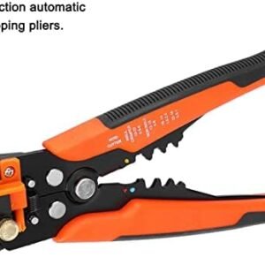 Melfi Multifunctional Cable Wire Stripper Cutter, Crimping Stripping Plier Tool, Self-adjusting 8" Automatic Wire Stripper Cutting Pliers Tool for Wire Stripping, Cutting, Crimping