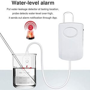 Melfi Water Leak Detector MF9700, Water Alarm With 130db Super Loud Alarm, 9V Battery Operated Water Sensor With 100cm Detection Cable For Kitchen Bathroom Laundry Room Garage Basement