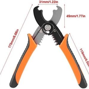 Poaker Professional Wire Cable Stripper Cutter Stripping Pliers Electrician Hand Tool, 7 Inches Multifunction Cable Cutter Electrical Adjustable Hand Mini Wire Stripper Tool For Cable Shears Pliers Plier