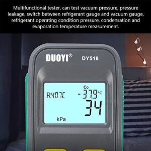 Melfi Digital Manifold Gauge Vacuum Pressure Temperature Leakage Tester oride Meter HVAC System Gauge for Air Conditioner Refrigerator