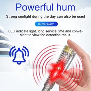 Melfi Intelligent Waterproof Buzzer Voltage Tester Pen Power Voltage Detector Electricity Detector Test Pencil with High Brightness LED Light Electrical Indicator Tool with Screwdriver