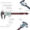 Melfi Electronic Digital Nylon Vernier Caliper - 0-6 Inch/150mm, Inch/Metric Conversion, Extra Large LCD Screen, Auto Off – Precise Measuring Tool in Red/Black - Image 3