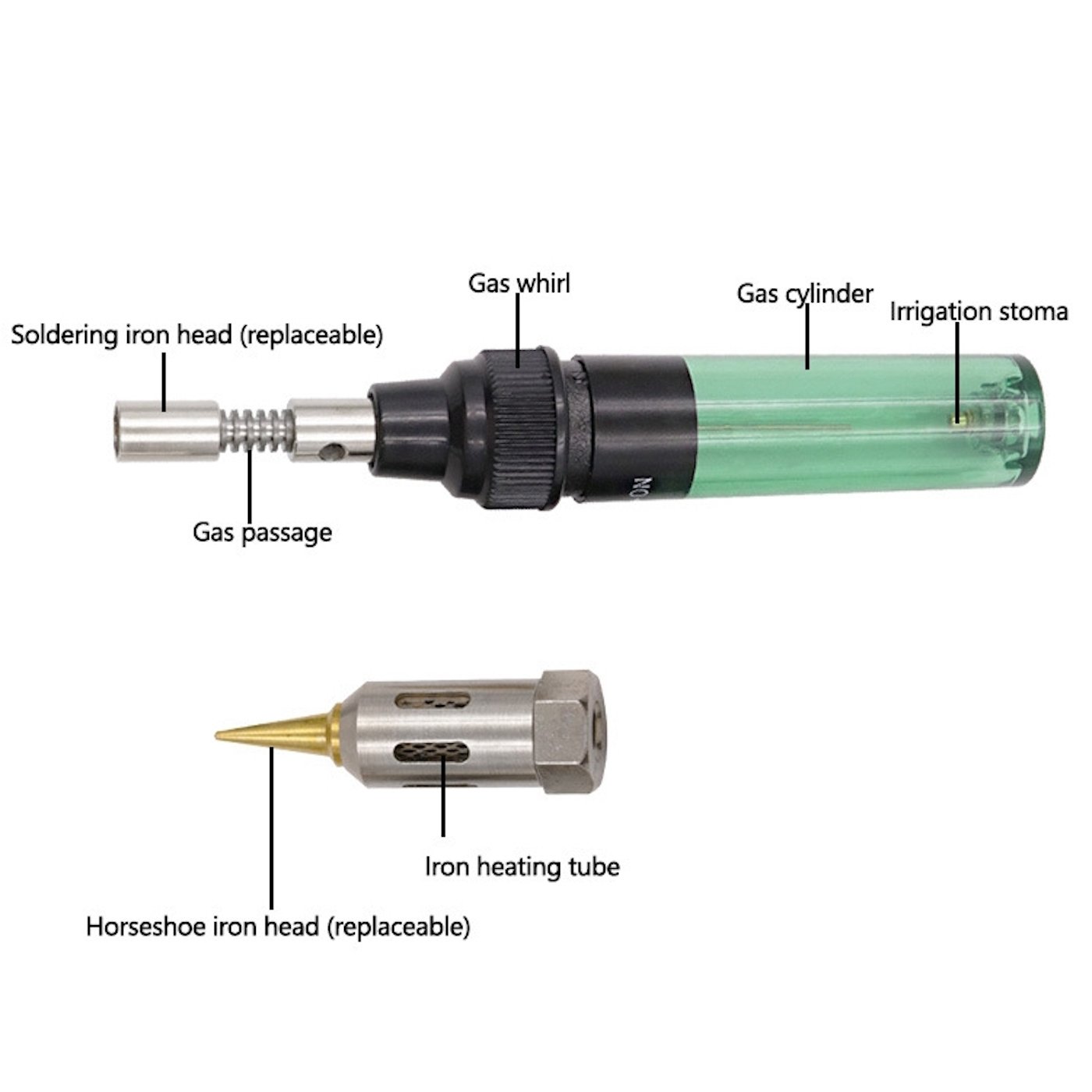 Poaker Butane Gas Soldering Iron Gun with Blow Torch Cordless Welding Pen Burner 1300C Flame Torch and 400 Celsius Soldering Iron | Easy Refillable Bottom Gas Head with Adjustable Gas Regulator